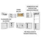Armário de Cozinha Completa de Canto 499cm Branco Stella Madesa 03