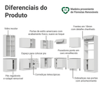 Armário de Cozinha Completa de Canto 549 cm Branco Vik Madesa 01