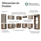 Armário de Cozinha Completa de Canto 549 cm Rustic/Crema Vik Madesa 01