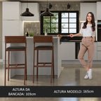 Ilha de Cozinha com Bancada e Balcão 120 cm Branco Stella Madesa