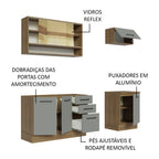 Armário de Cozinha Compacta 180cm Rustic Cinza Agata Madesa 04
