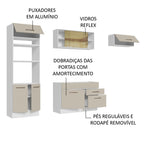 Armário de Cozinha Completa 270cm Branco/Crema Agata Madesa 04