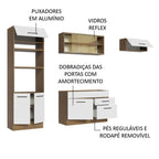 Armário de Cozinha Completa 270cm Rustic Branco Agata Madesa 04