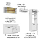 Armário de Cozinha Completa 270cm Branco Agata Madesa 05