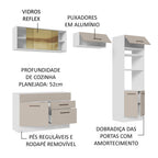 Armário de Cozinha Completa 270cm Branco/Crema Agata Madesa 05