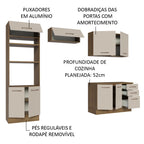 Armário de Cozinha Completa 270cm Rustic/Crema Agata Madesa 07