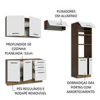 Armário de  Cozinha Completa 270cm Rustic/Branco Agata Madesa 08