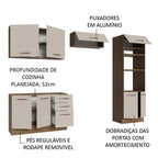 Armário de Cozinha Completa 270cm Rustic/Crema Agata Madesa 08