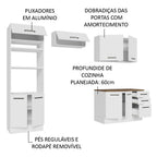 Armário de Cozinha Completa 270cm Branco/Rustic 60cm de Profundidade Agata Madesa 09