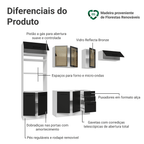 Armário de Cozinha Completa 270 cm Branco/Preto Agata Madesa 12