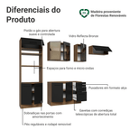 Armário de Cozinha Completa 270 cm Rustic/Preto Agata Madesa 12