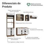 Armário de Cozinha Completa 270 cm Rustic/Branco Agata Madesa 12