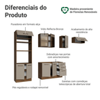 Armário de Cozinha Completa 270 cm Rustic/Crema Agata Madesa 13