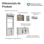 Armário de Cozinha Completa 270 cm Branco Agata Madesa 13