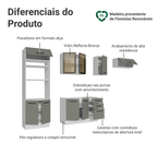Armário de Cozinha Completa 270 cm Branco/Cinza Agata Madesa 13