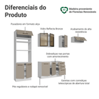 Armário de Cozinha Completa 270 cm Branco/Crema Agata Madesa 13