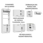 Armário de Cozinha Completa 330cm Branco Agata Madesa 01