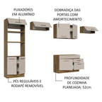 Armário de Cozinha Completa 350cm Rustic/Crema Agata Madesa 01