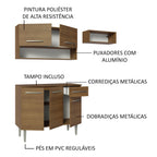 Armário de Cozinha Compacta 165cm Rustic Emilly Madesa 07