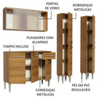 Armário de Cozinha Completa 169cm Rustic Emilly Fly Madesa 05