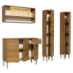 Armário de Cozinha Compacta 169cm Rustic Emilly Winter Madesa 08