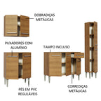 Armário de Cozinha Completa 201cm Rustic Emilly Sing Madesa 01