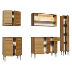 Armário de Cozinha Completa 201cm Rustic Emilly Sky Madesa 04
