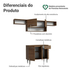 Armário de Cozinha Completa 225cm Rustic Emilly Madesa 01
