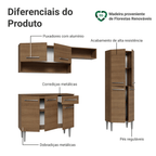 Armário de Cozinha Compacta 229cm Rustic Emilly Pop Madesa 02