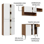 Armário de Cozinha Completa 229cm Rustic/Branco Emilly Fit Madesa 03