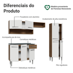 Armário de Cozinha Compacta 229cm com Pia Rustic/Branco Emilly Madesa 10
