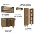 Armário de Cozinha Compacta 229cm com Pia Rustic Emilly Madesa 11