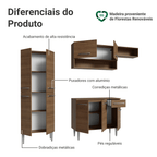 Armário de Cozinha Completa 229cm Rustic Emilly Madesa 18