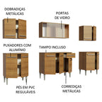 Armário de Cozinha Completa 233cm Rustic Emilly Wind Madesa 02