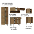 Armário de Cozinha Completa 293cm com Pia Rustic Emilly Madesa 08