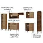 Armário de Cozinha Completa 325cm Rustic Emilly Joy Madesa 01