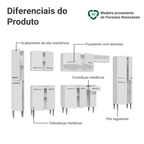 Armário de Cozinha Completa 325cm Branco Emilly Madesa 07