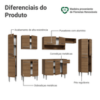 Armário de Cozinha Completa 325cm Rustic Emilly Madesa 07