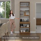 Kit Balcão + Cristaleira 70cm Rustic Glamy Madesa 01