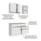 Armário de Cozinha Compacta 120cm Branco Glamy Madesa 08