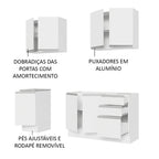Armário de Cozinha Compacta 160cm Branco Glamy Madesa 01