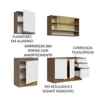 Armário de Cozinha Compacta 180cm Rustic Branco Glamy Madesa 06