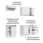 Armário de Cozinha Compacta 180cm Branco Glamy Madesa 07