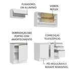 Armário de Cozinha Compacta 180cm Branco Glamy Madesa 08