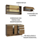 Armário de Cozinha Compacta 200cm Rustic Glamy Madesa 08