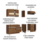 Armário de Cozinha Completa 220cm Rustic Parma Madesa 02