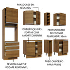 Armário de Cozinha Completa 220cm Rustic Áquila Madesa 04