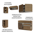 Armário de Cozinha Completa 240cm Rustic Glamy Madesa 07