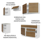 Armário de Cozinha Completa 240cm Branco/Rustic Glamy Madesa 08