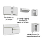 Armário de Cozinha Completa 260cm Branco Glamy Madesa 05
